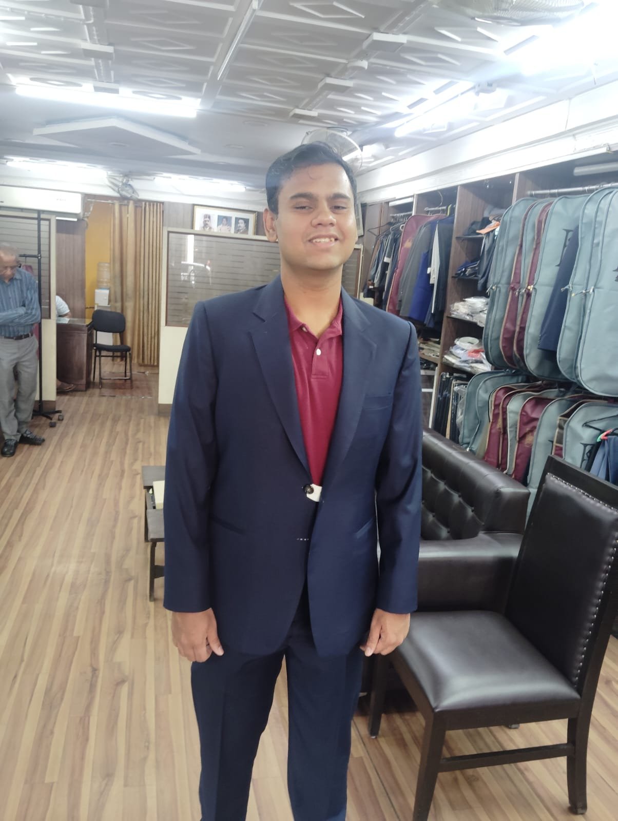 Midnight Navy 2-Piece Business Suit Fitting at Park Street Atelier